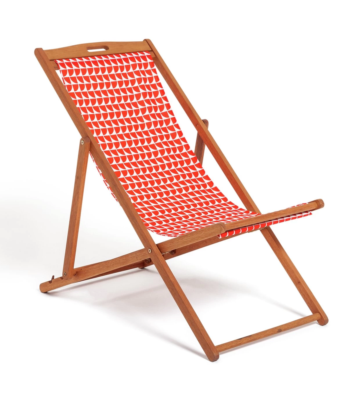 Habitat Folding Wooden Garden Deck Chair - White