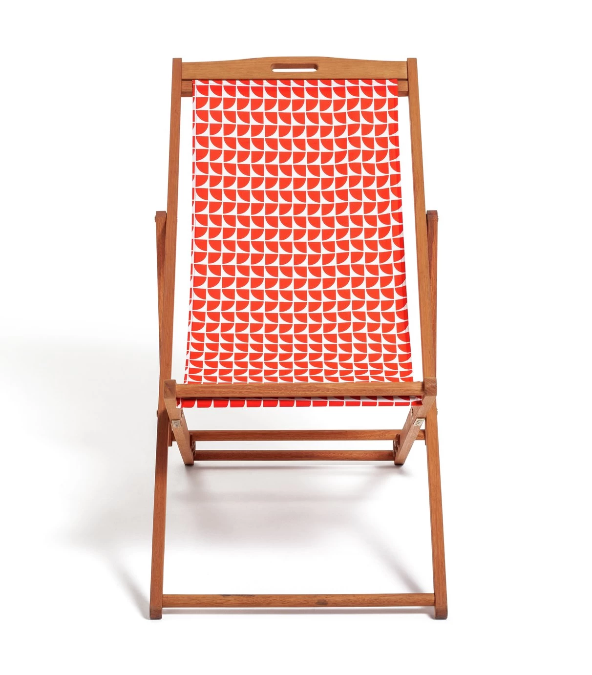 Habitat Folding Wooden Garden Deck Chair - White - Image 5