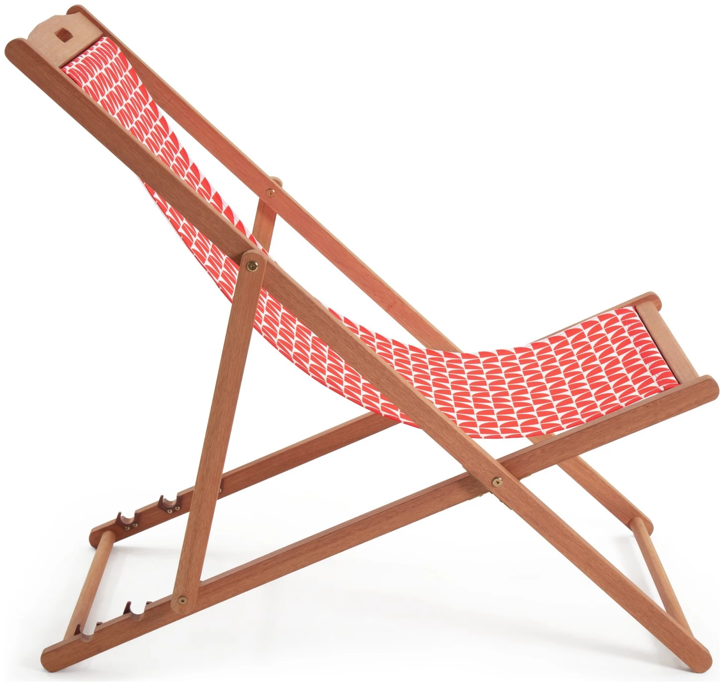 Habitat Folding Wooden Garden Deck Chair - White - Image 7