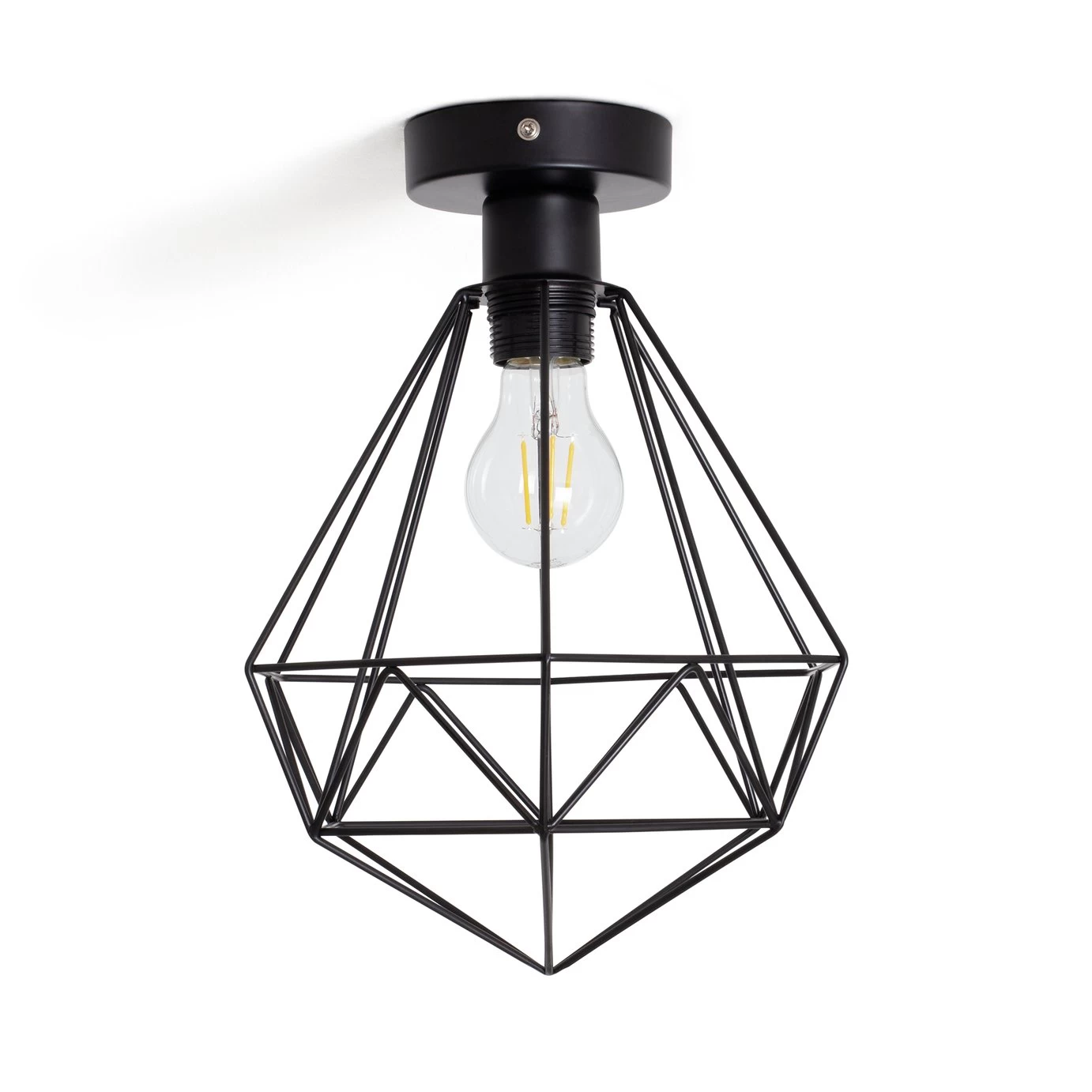 Habitat Kanso Flush To Ceiling Light - Matt Black - Image 2