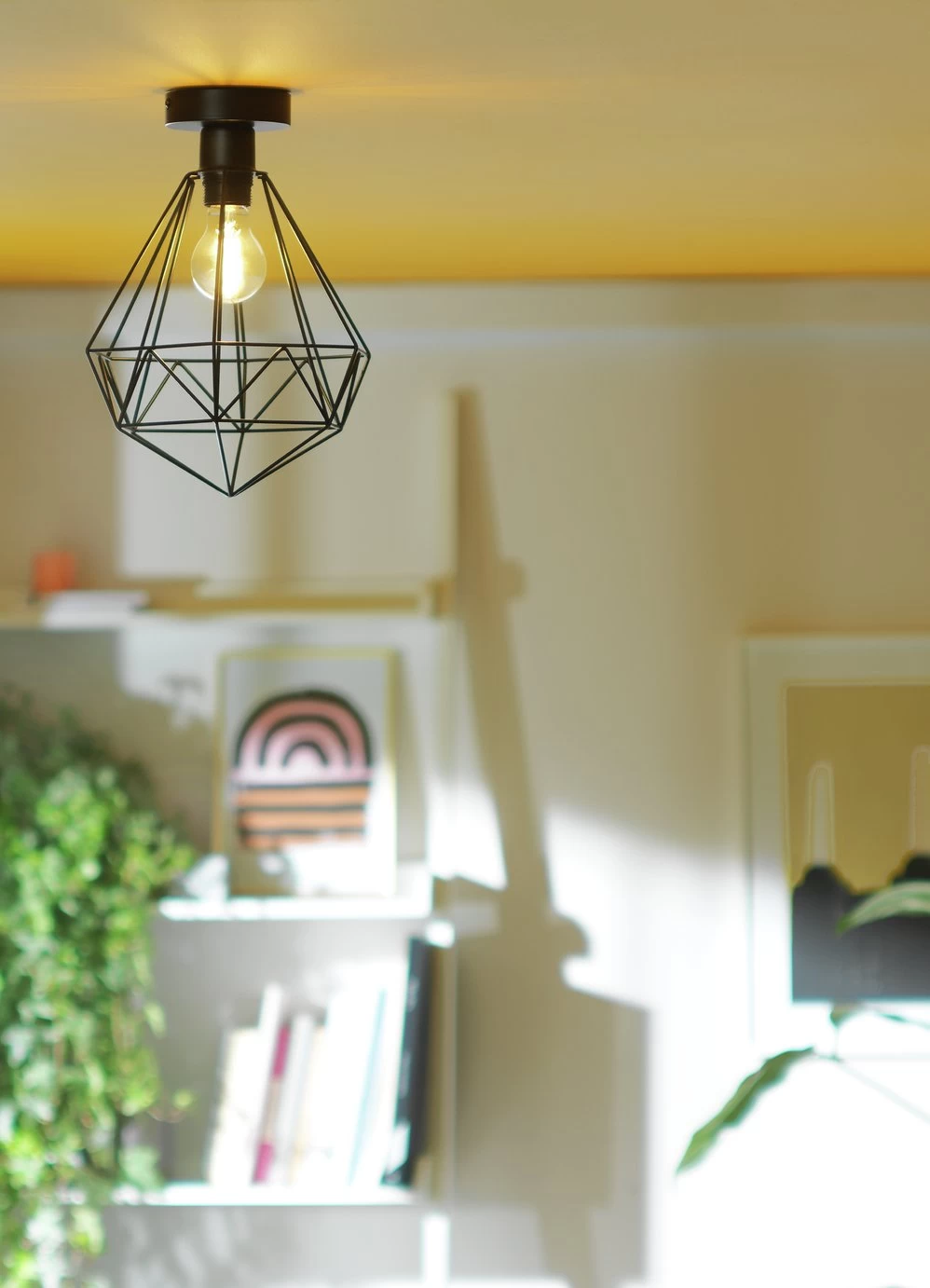 Habitat Kanso Flush To Ceiling Light - Matt Black - Image 5