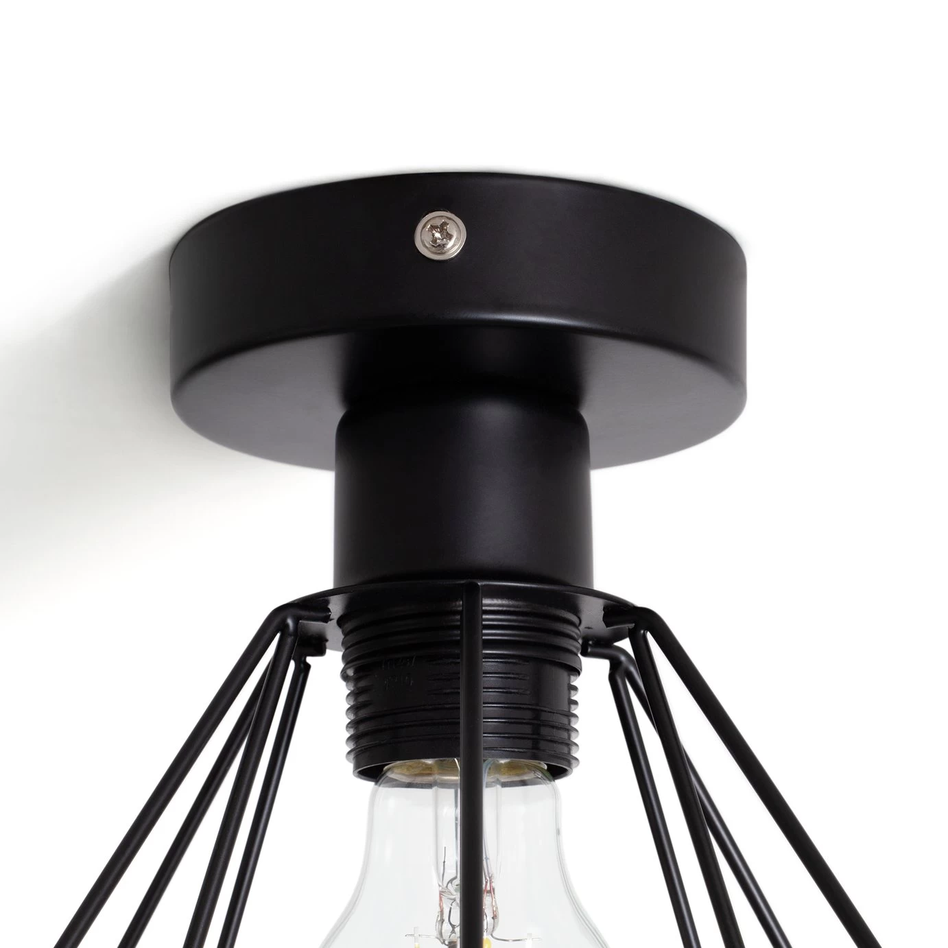 Habitat Kanso Flush To Ceiling Light - Matt Black - Image 4