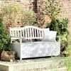 Habitat Henrietta 3 Seater Wooden Bench With Storage - White