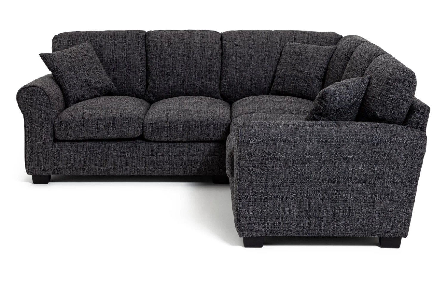 Habitat Lisbon Fabric Corner Sofa - Charcoal - Image 8