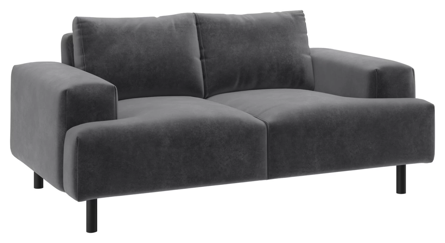 Habitat Julien Velvet 2 Seater Sofa - Grey - Image 6