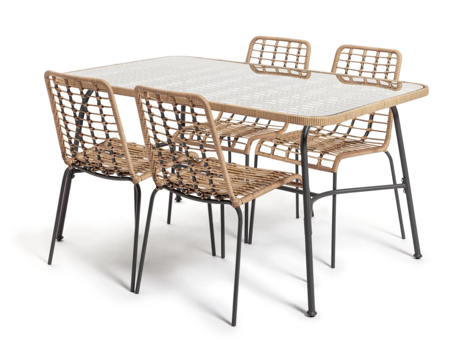 Habitat 4 Seater Bamboo Patio Set - Image 4