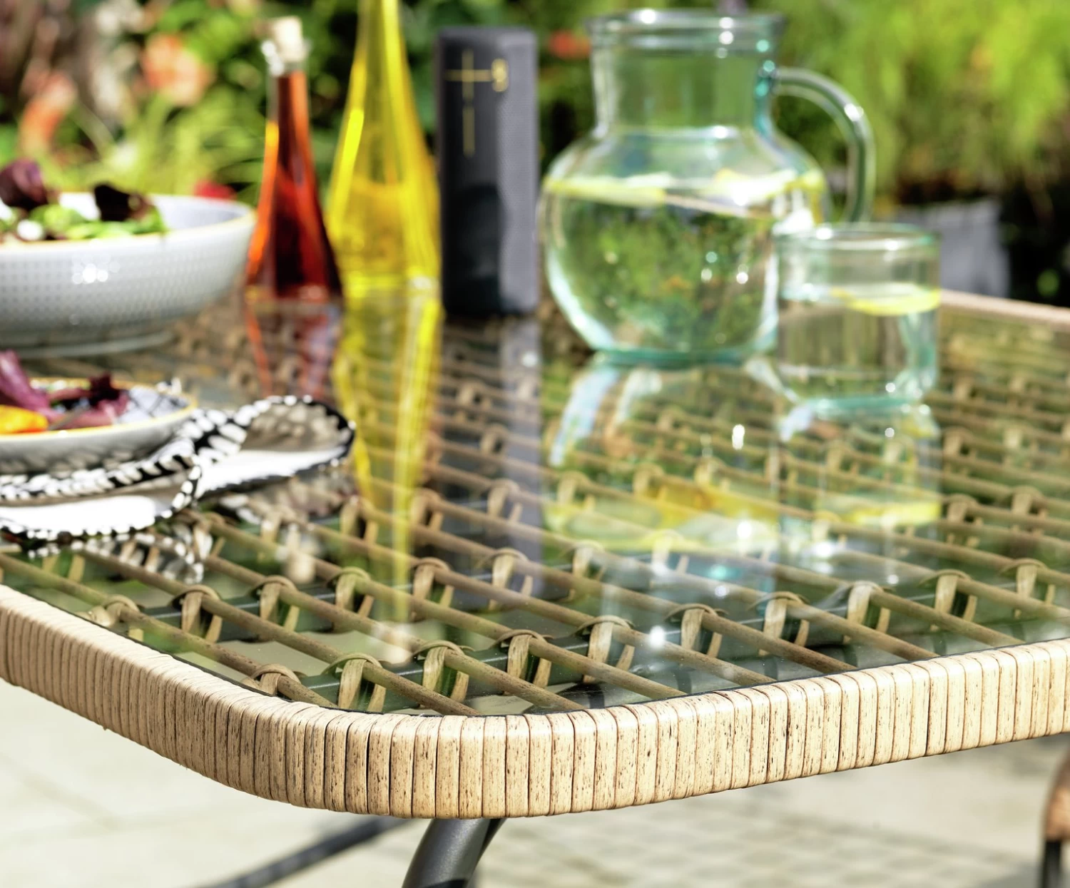 Habitat 4 Seater Bamboo Patio Set - Image 6