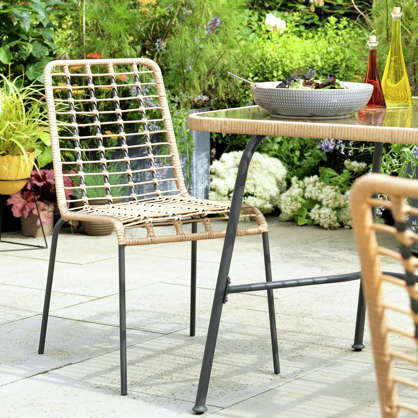 Habitat 4 Seater Bamboo Patio Set - Image 7