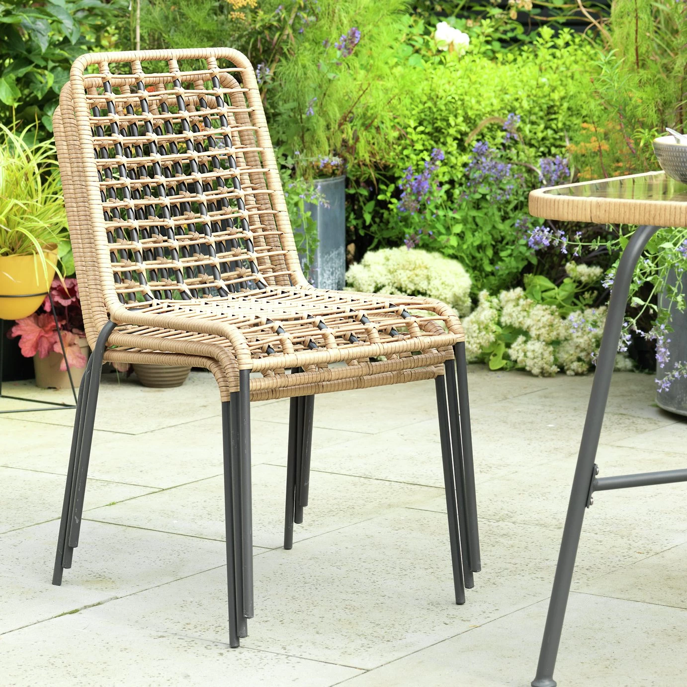 Habitat 4 Seater Bamboo Patio Set - Image 8