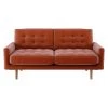 Habitat Fenner Velvet 2 Seater Sofa - Orange