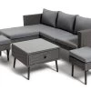 Habitat 5 Seater Rattan Effect Garden Corner Sofa Set - Grey