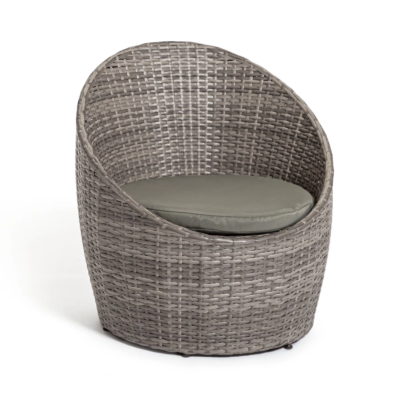 Habitat 2 Seater Wicker Garden Barrel Bistro Set - Grey - Image 5
