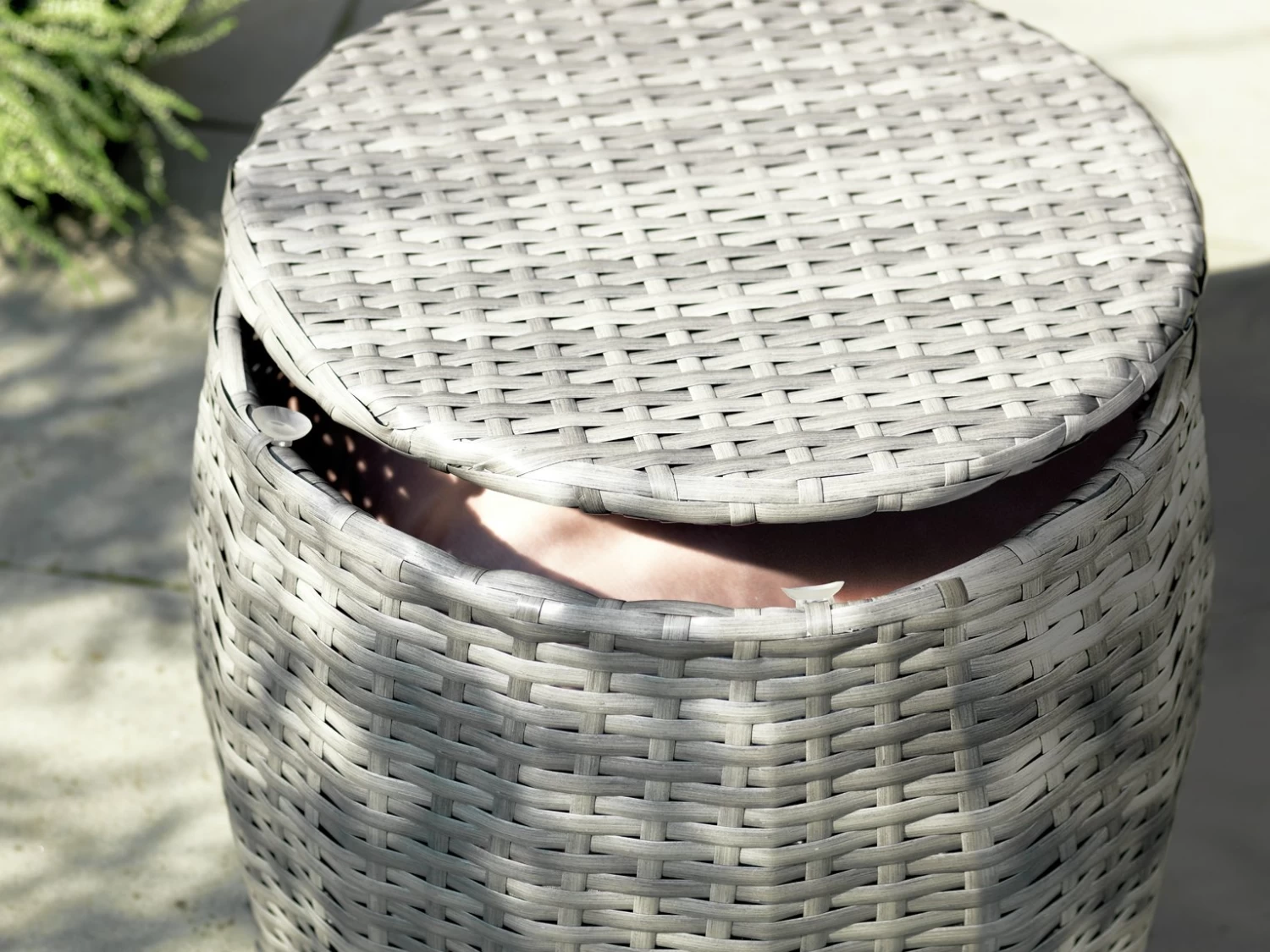 Habitat 2 Seater Wicker Garden Barrel Bistro Set - Grey - Image 7