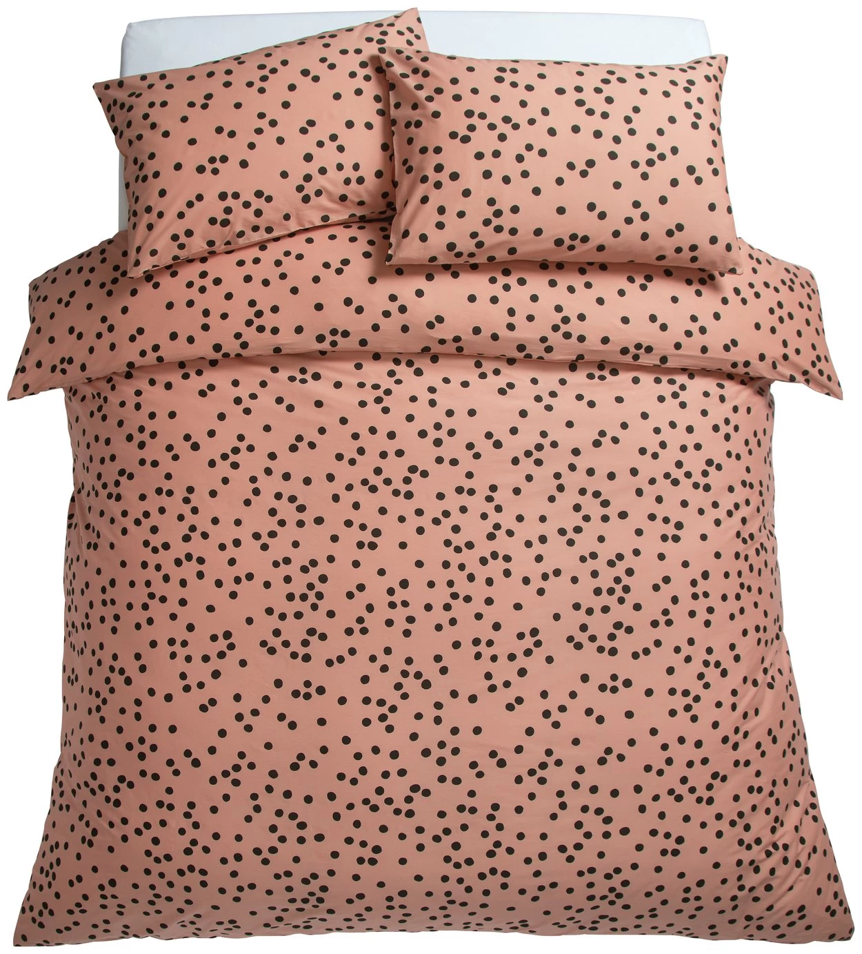 Habitat Cotton Dot Penny Pink & Black Bedding Set - Single - Image 3