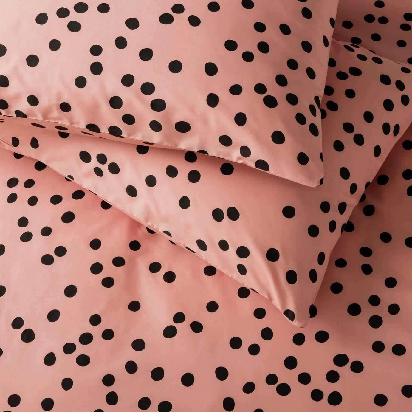 Habitat Cotton Dot Penny Pink & Black Bedding Set - Single - Image 4
