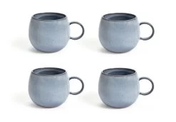 Habitat Evora Set Of 4 Stoneware Mugs - Blue
