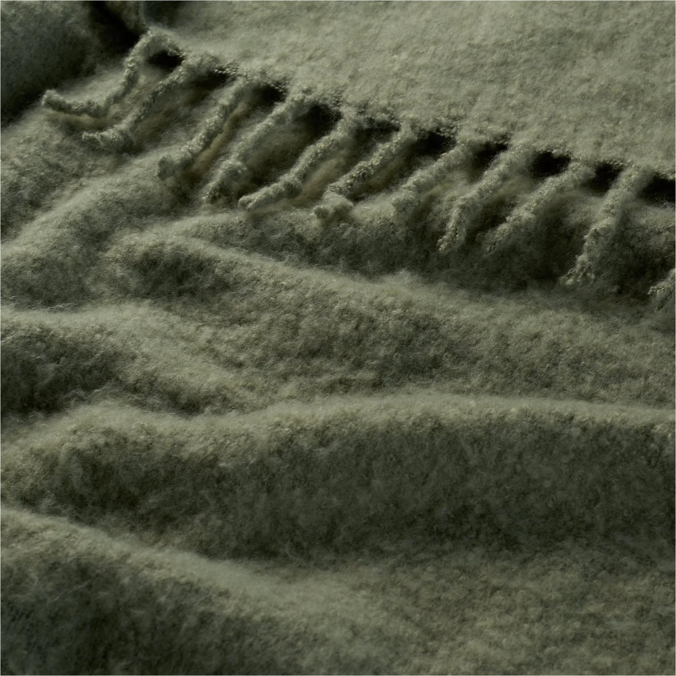 Habitat Faux Mohair Throw - Sage Green - 125x150cm - Image 3