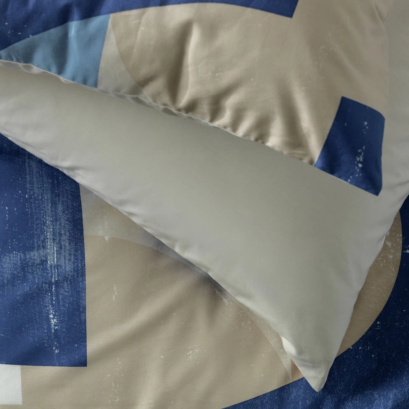 Habitat Geo Blue & Cream Bedding Set - Single - Image 4