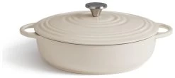 Habitat 4 Litre Cast Iron Shallow Casserole Dish - Cream