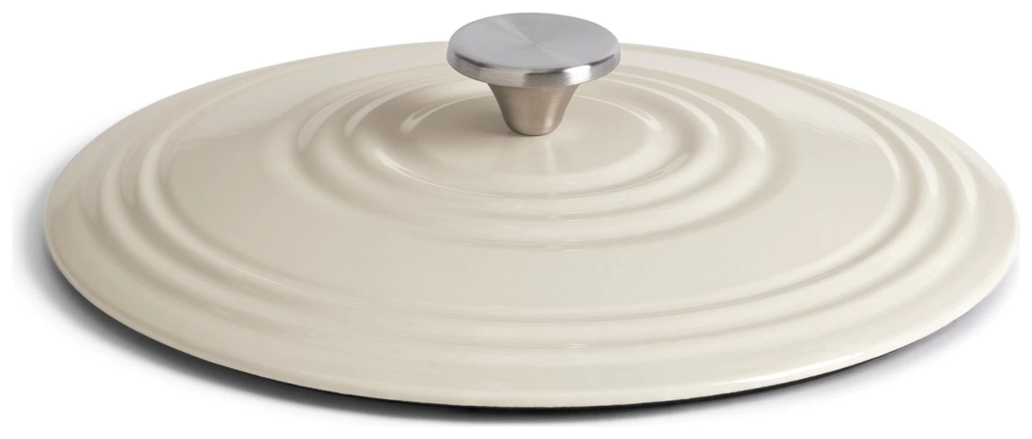 Habitat 4 Litre Cast Iron Shallow Casserole Dish - Cream - Image 5