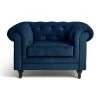 Habitat Chesterfield Velvet Armchair - Blue