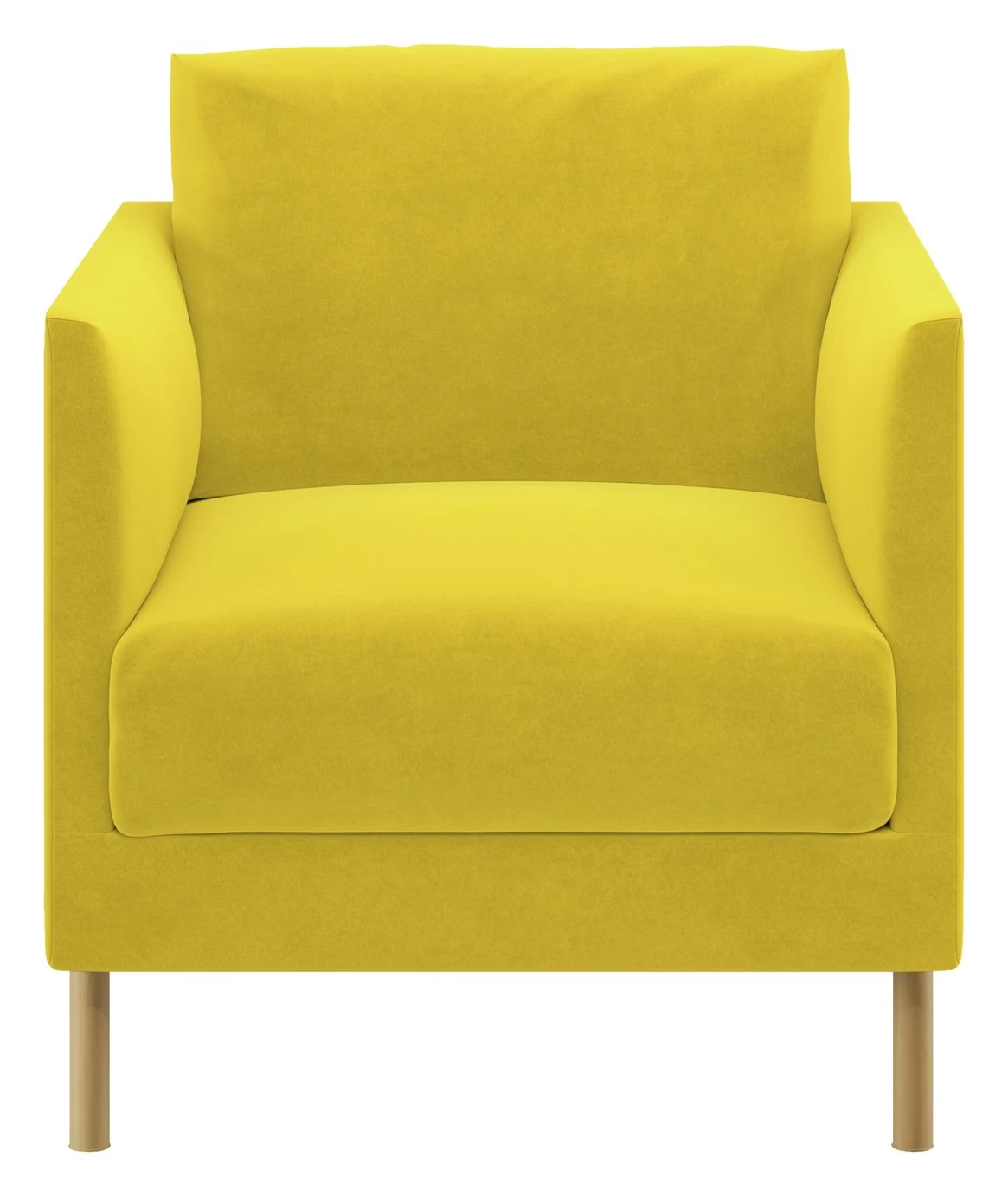 Habitat Hyde Velvet Armchair - Yellow