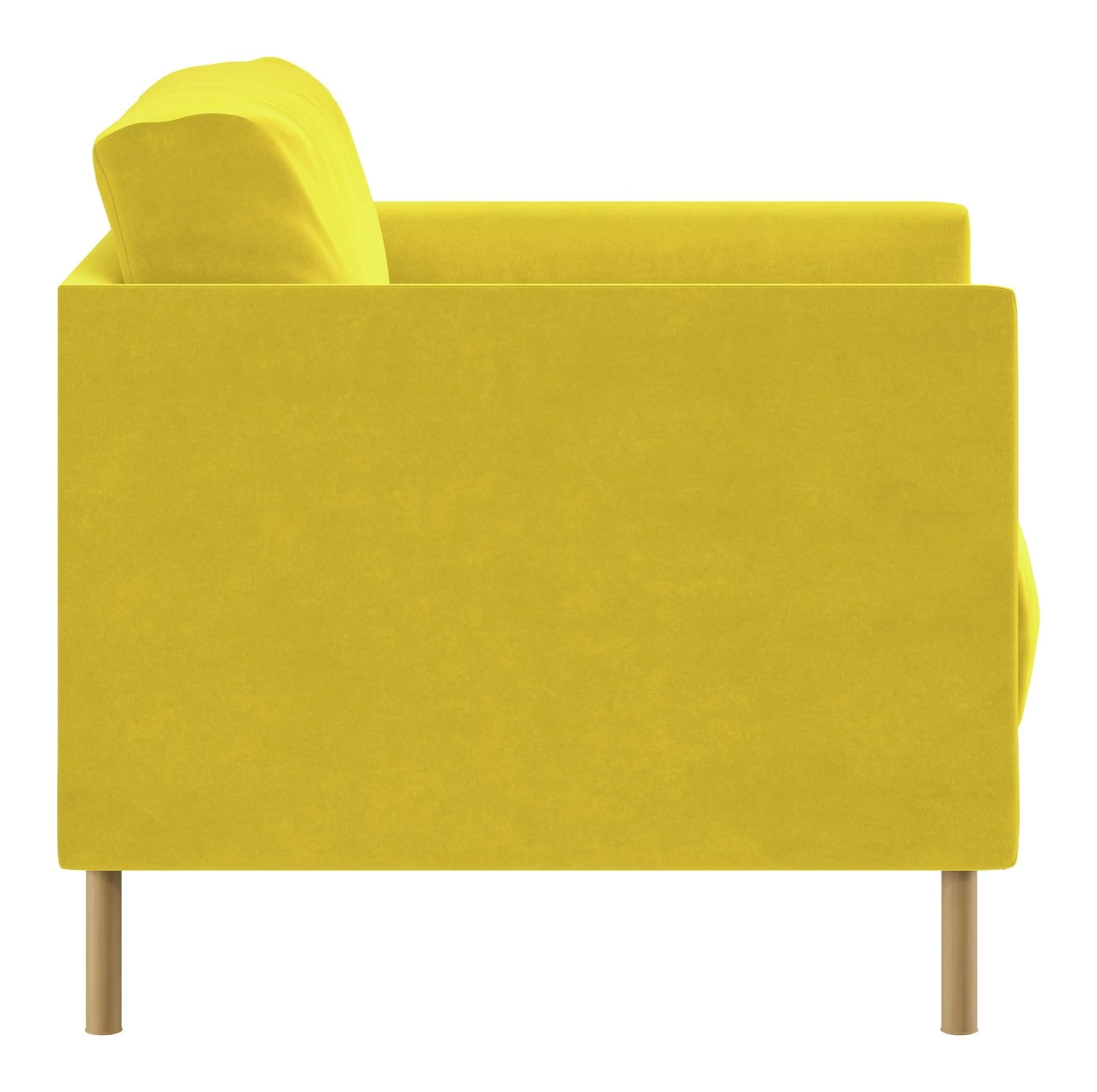 Habitat Hyde Velvet Armchair - Yellow - Image 4