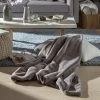 Habitat Faux Fur Plain Throw - Grey - 125x150cm