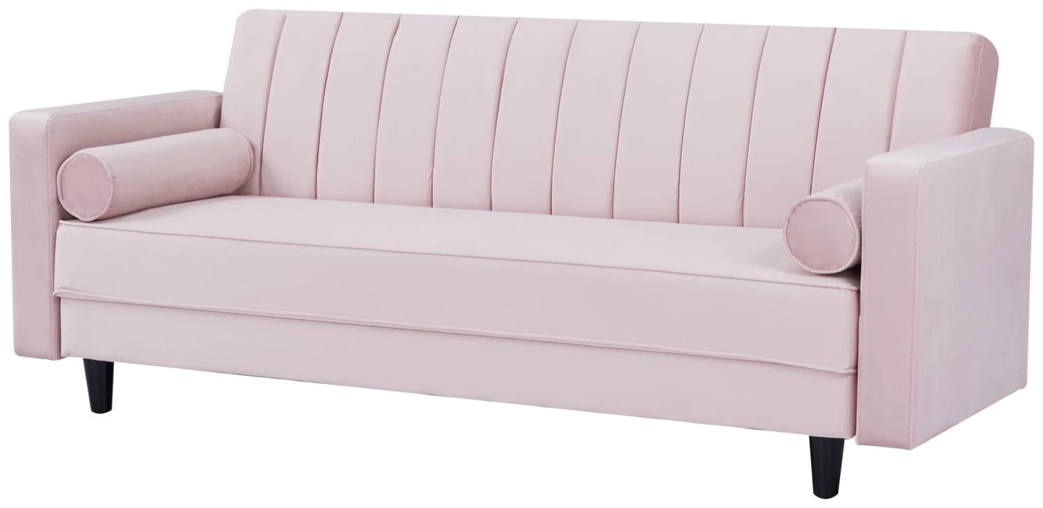 Habitat Preston Clic Clac Velvet Sofa Bed - Pink - Image 8