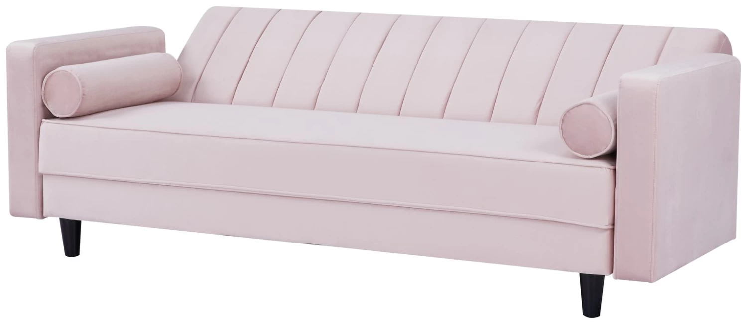 Habitat Preston Clic Clac Velvet Sofa Bed - Pink - Image 10