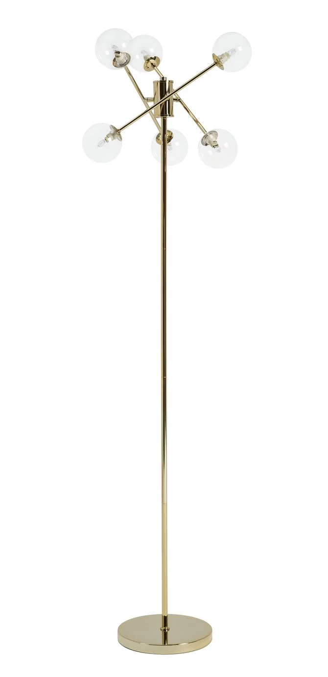 Habitat Glam 6 Light Glass Floor Lamp – Gold - Image 5