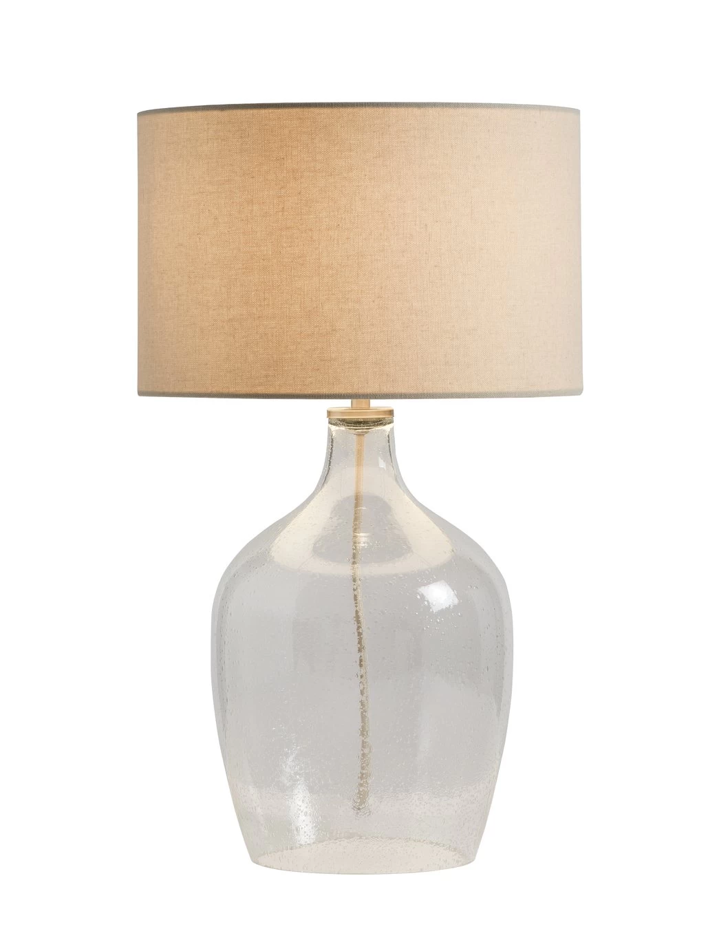 Habitat Abas Glass Table Lamp - Clear & Cream - Image 7