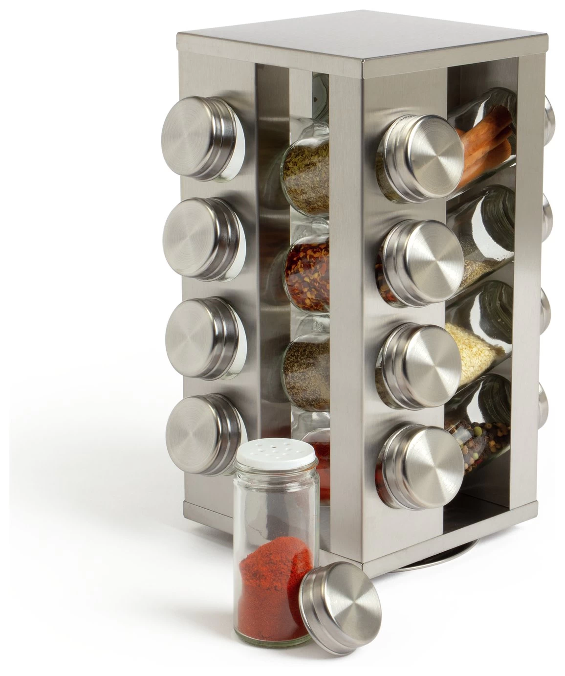 Habitat 16 Jar Stainless Steel Revolving Spice Rack - Image 4