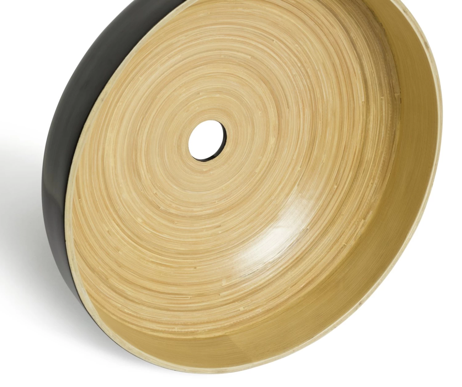 Habitat Abaya Spun Bamboo Pendant Shade - Black - Image 4