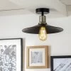 Habitat Pixie Flush To Ceiling Light - Black