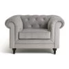 Habitat Chesterfield Velvet Armchair - Light Grey
