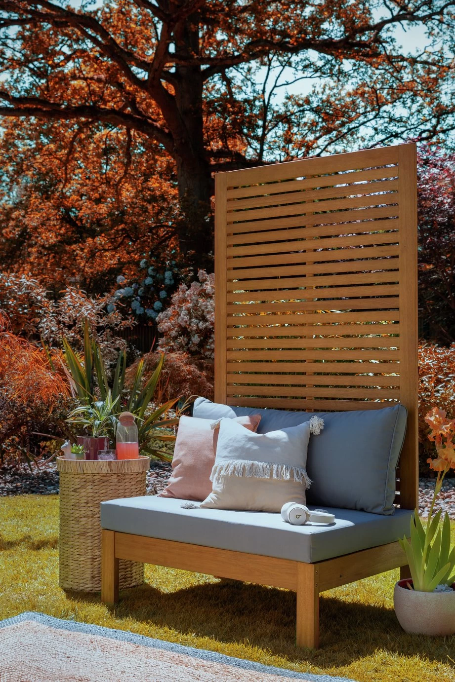 Habitat Samoa Wooden Single Seat Garden Chair-Natural - Image 8