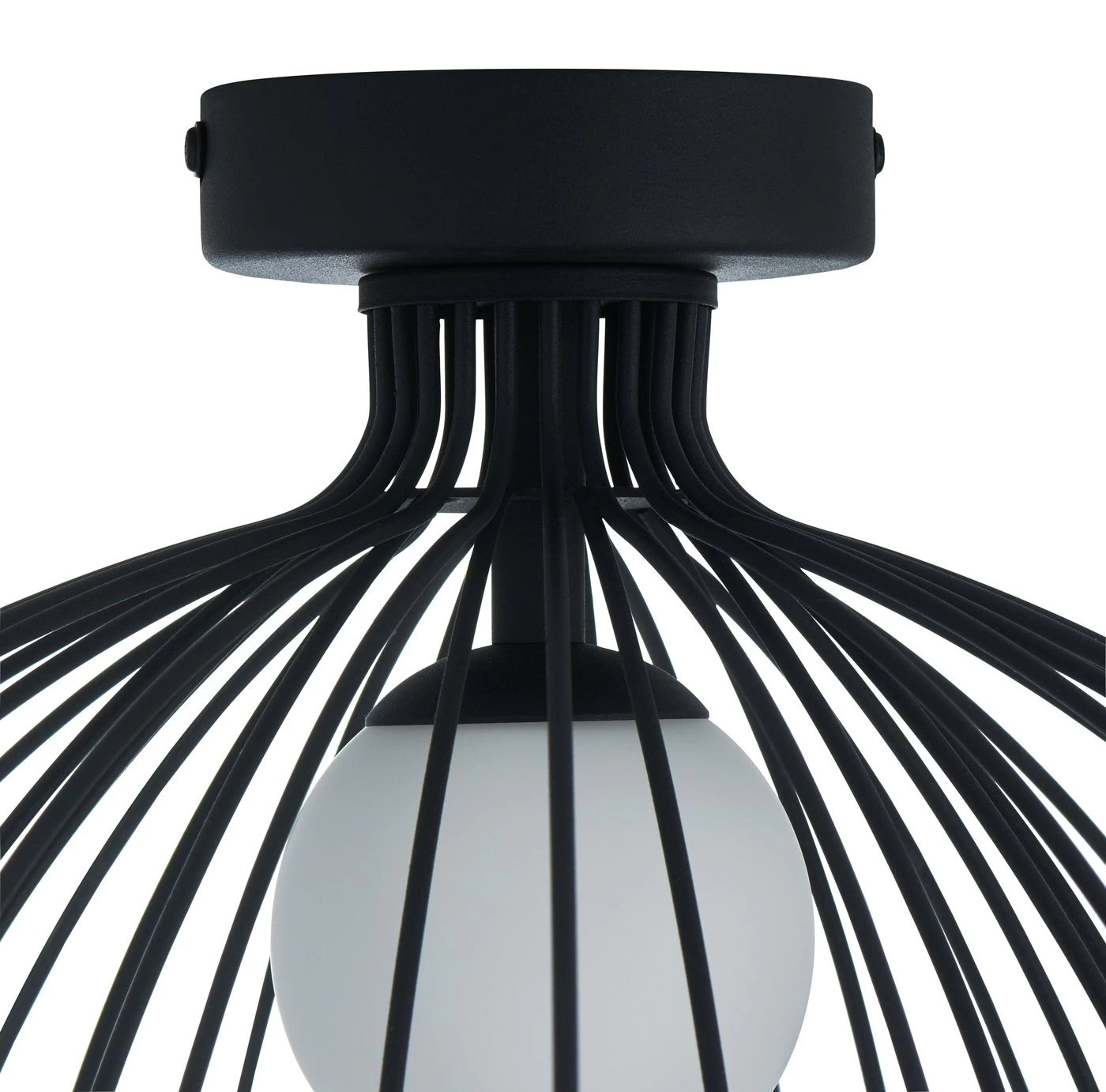 Habitat Kiso 2 Tier Opal Flush To Ceiling Light - Black - Image 3