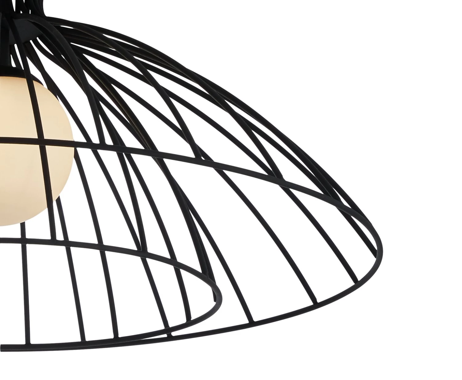 Habitat Kiso 2 Tier Opal Flush To Ceiling Light - Black - Image 4