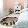 Habitat Kids Animal Abstract Jute Circle Rug - Natural