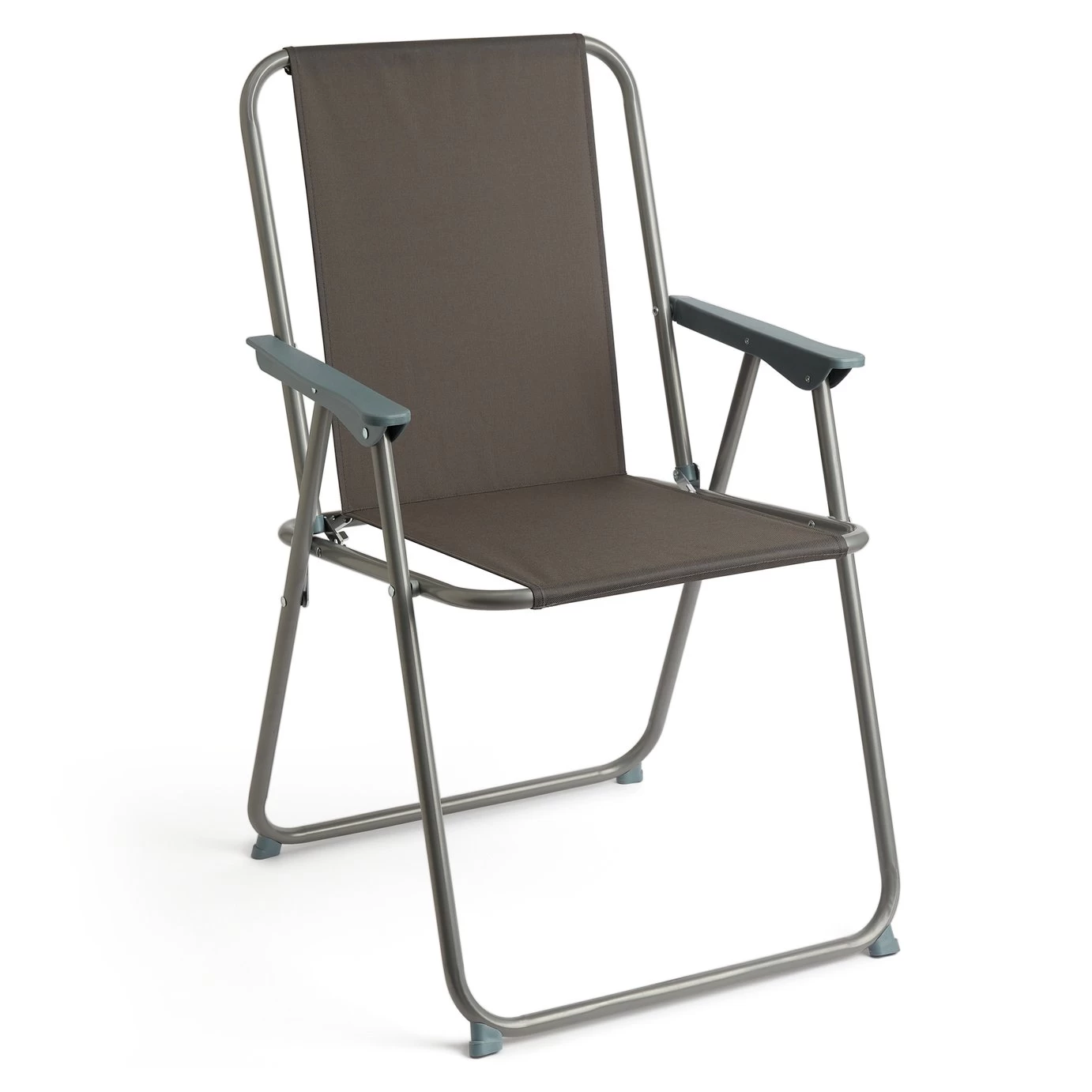 Habitat Folding Metal Garden Chair - Charcoal - Image 4