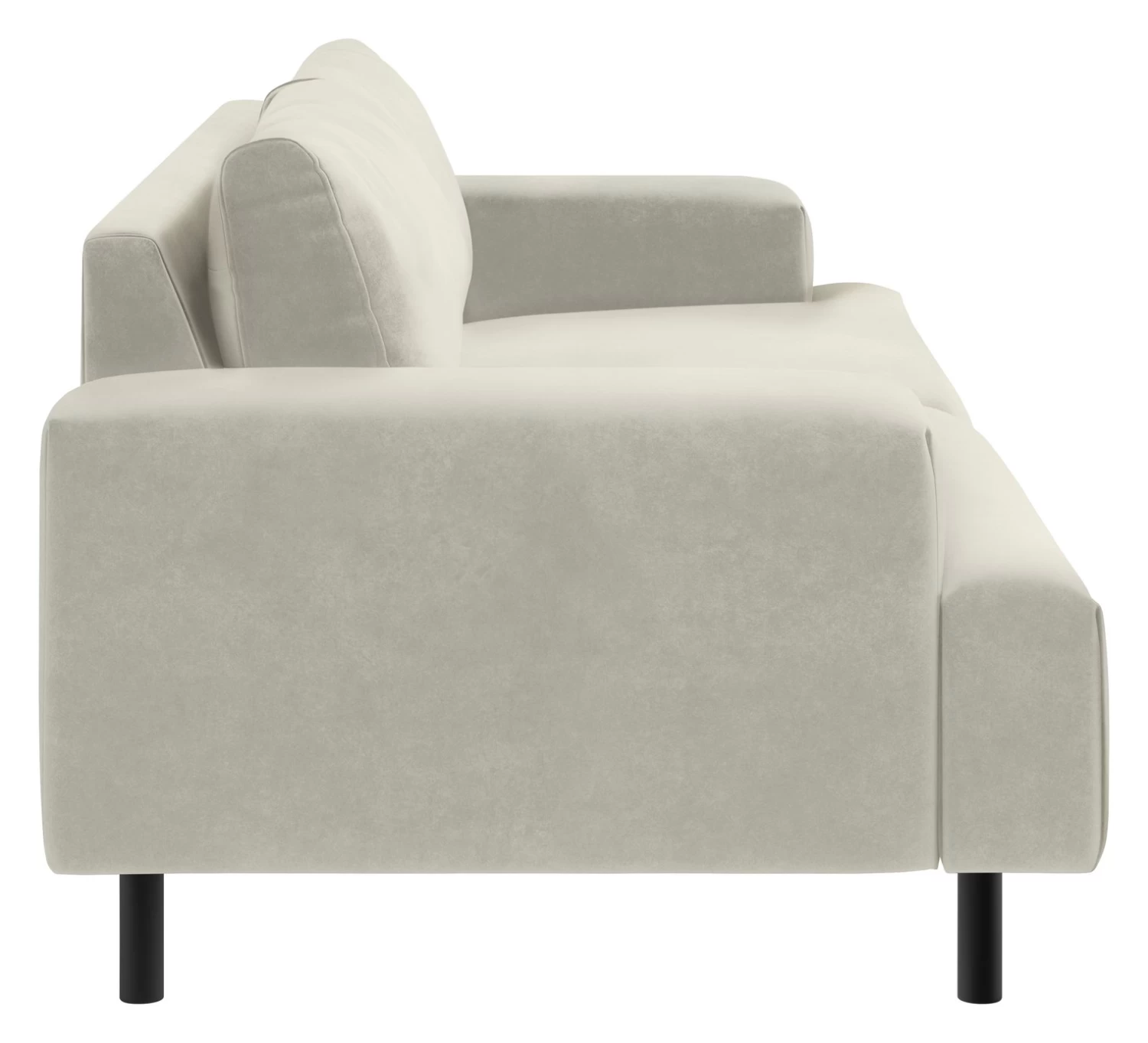 Habitat Julien Velvet 3 Seater Sofa - Natural - Image 4