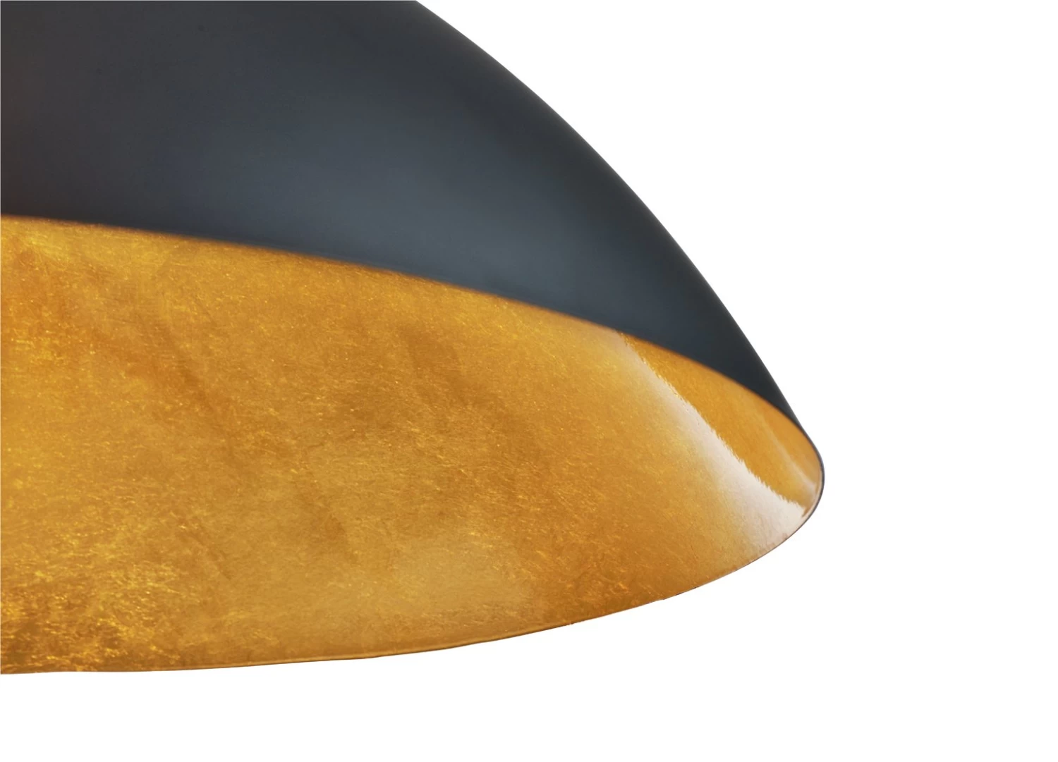 Habitat Yuno Leaf Pendant Shade - Black And Gold - Image 3