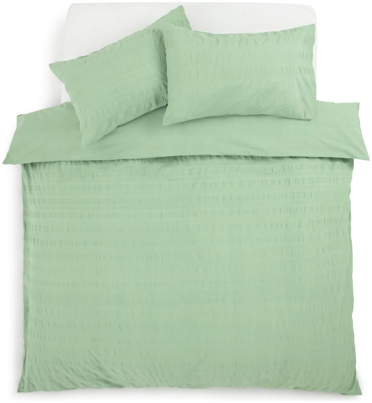 Habitat Reset Seersucker Sage Green Bedding Set - Single - Image 3