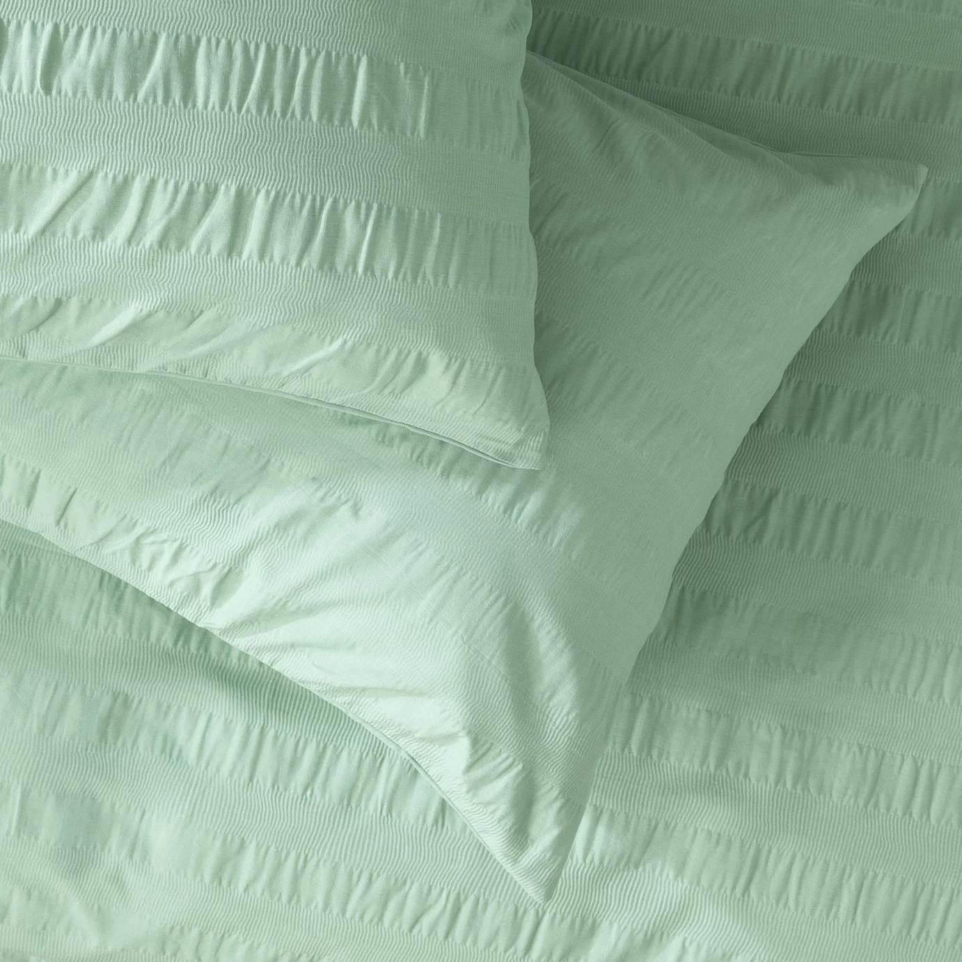 Habitat Reset Seersucker Sage Green Bedding Set - Single - Image 4