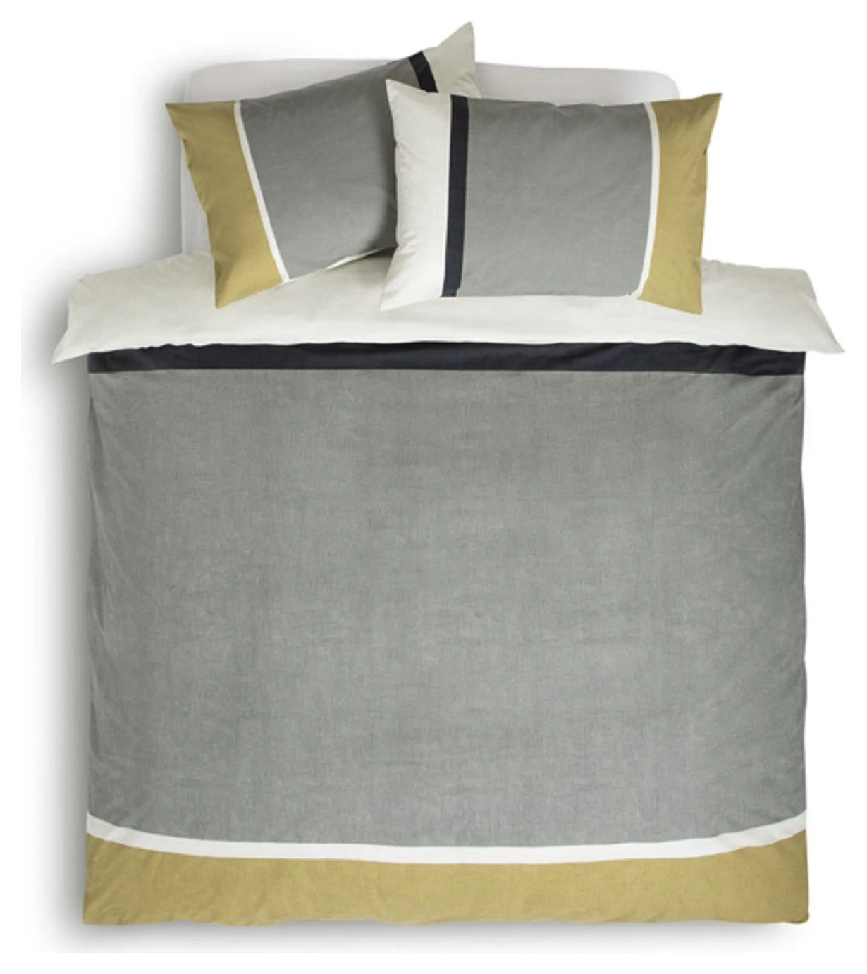 Habitat Country Block Stripe Grey Bedding Set - Single - Image 3