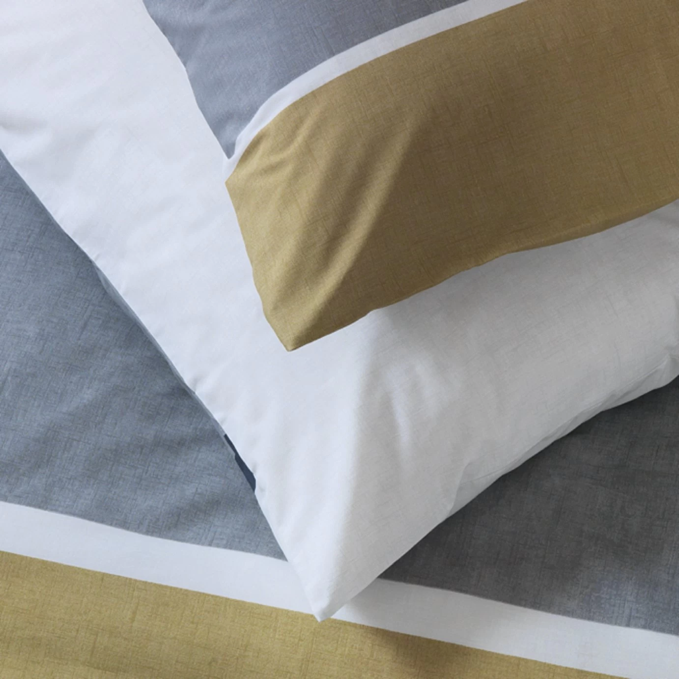 Habitat Country Block Stripe Grey Bedding Set - Single - Image 4