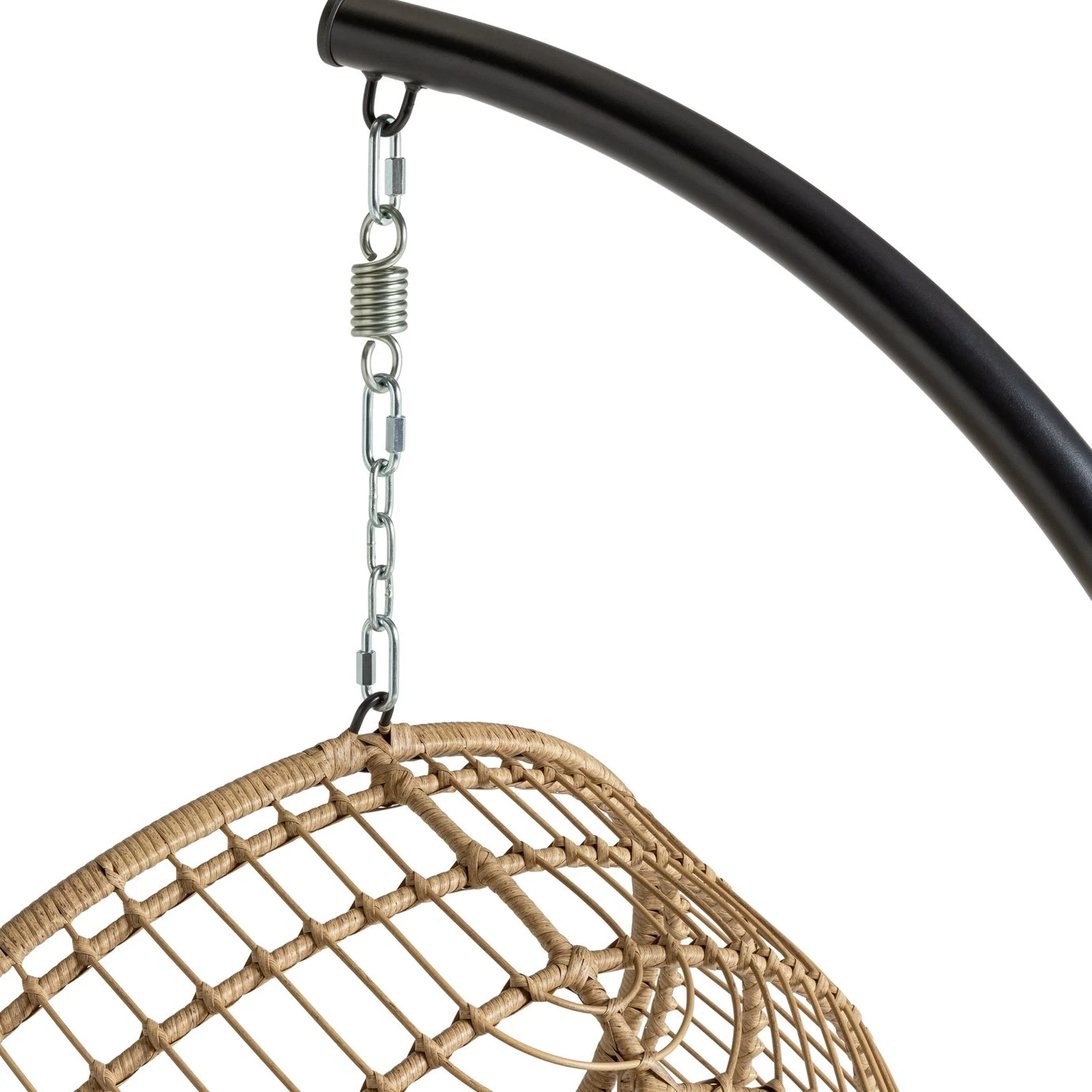 Habitat Dove Rattan Effect Hanging Egg Chair - Natural - Image 6