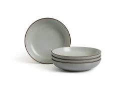 Habitat Speckle 4 Piece Stoneware Pasta Bowl - Grey
