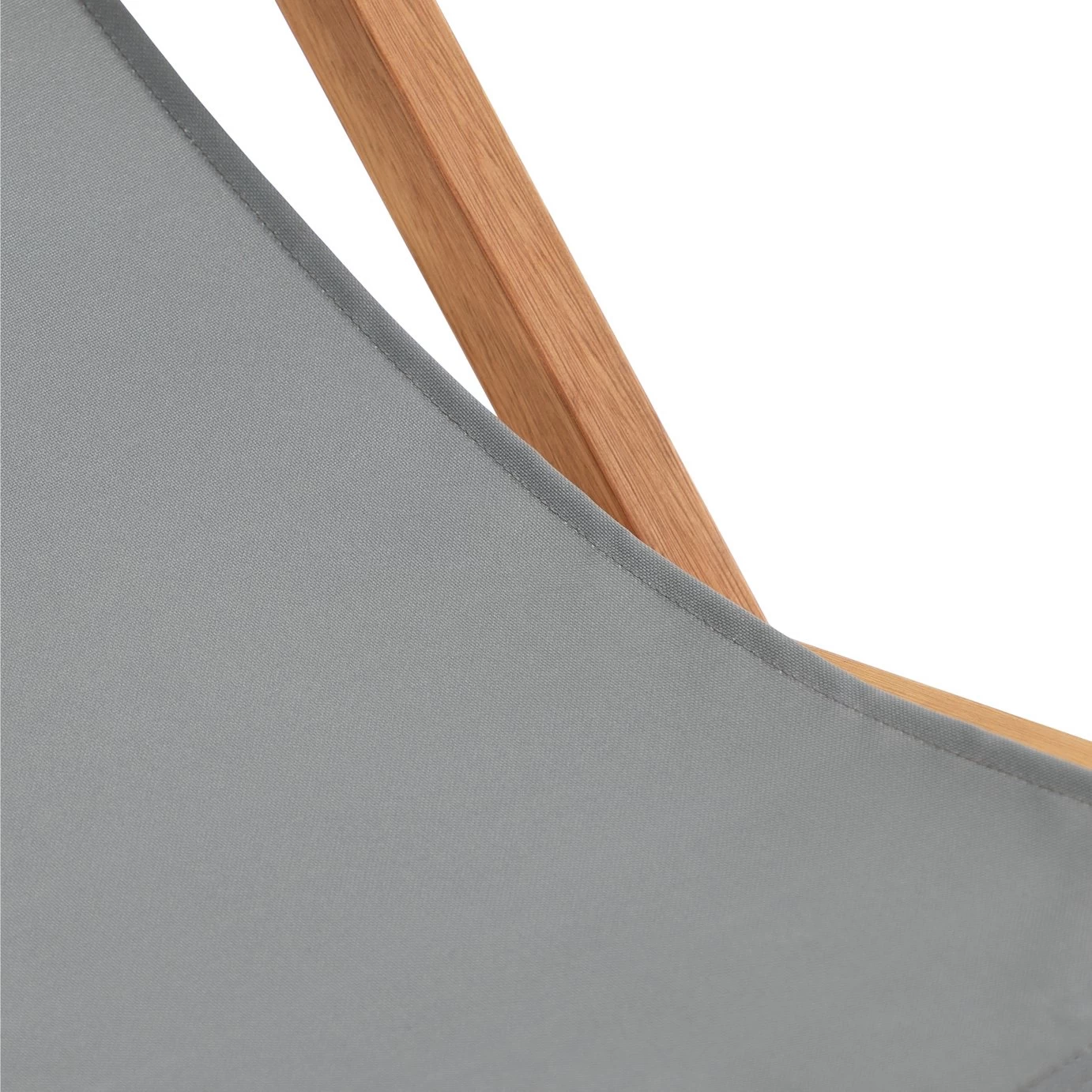 Habitat Folding Wooden Garden Deck Chair - Charcoal - Image 7